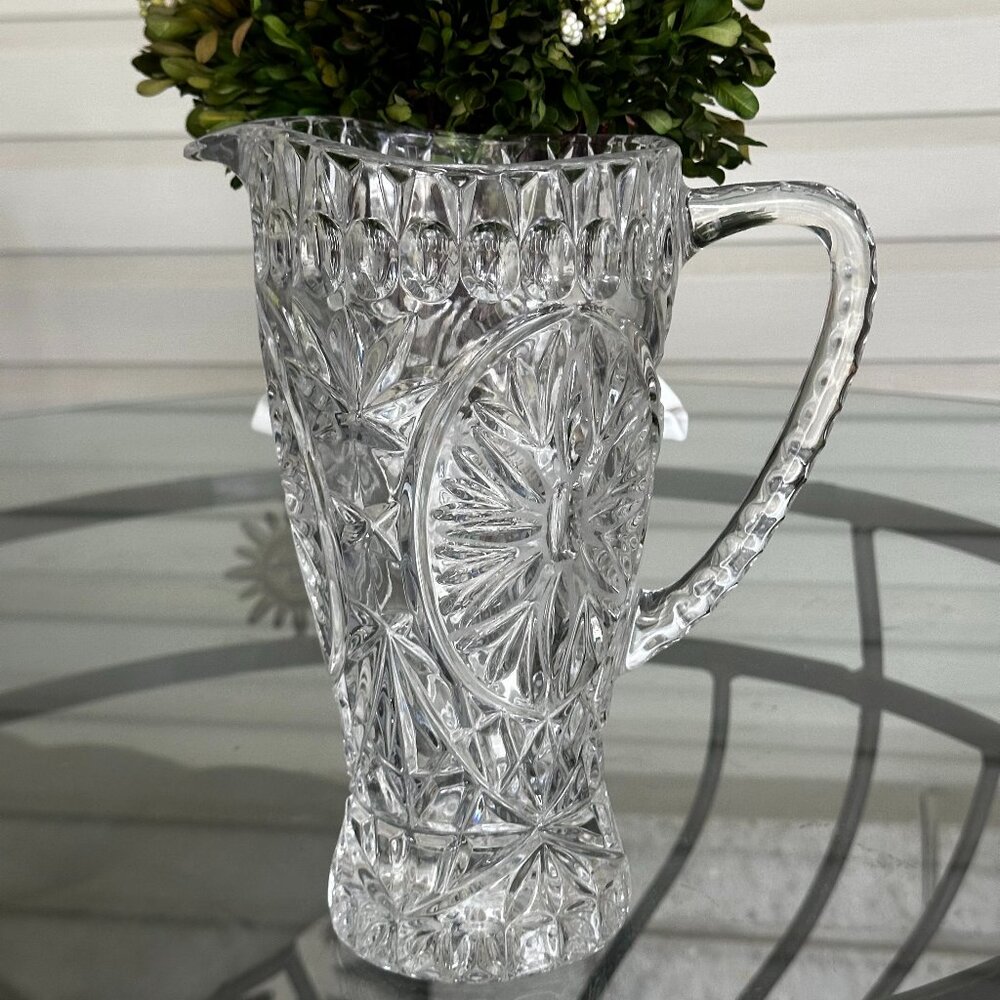 Vintage Imperial Glass Mayflower, Starburst 9 1/2" Pitcher
